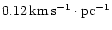 $0.12\,
{\rm km\,s^{-1}}\cdot {\rm pc}^{-1}$