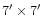 $7'\times 7'$