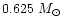 $0.625~M_{\odot}$