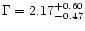 $\Gamma = 2.17^{+0.60}_{-0.47}$