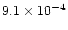 $9.1\times 10^{-4}$