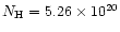 $N_{\rm H} = 5.26\times10^{20}$