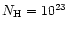 $N_{\rm H} = 10^{23}$