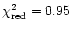 $\chi^2_{\rm red} = 0.95$