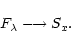 \begin{displaymath}F_\lambda \longrightarrow S_x.
\end{displaymath}