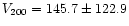 $V_{200} = 145.7 \pm 122.9$