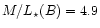 $M/L_{\star}(B) = 4.9$