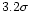 $3.2\sigma$