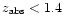 $z_{\rm abs}<1.4$