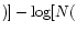 $)]-\log [N($