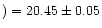 $)=20.45\pm 0.05$