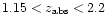 $1.15<z_{\rm abs}<2.2$
