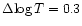 $\Delta {\rm log}\, T=0.3$