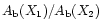 $A_{\rm b}(X_1)/A_{\rm b}(X_2)$