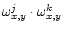 $\omega_{x,y}^j\cdot\omega_{x,y}^k$