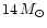 $14\,{M}_{\odot}$
