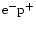 $\rm e^-p^+$