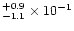 $^{+0.9}_{-1.1}\times10^{-1}$