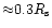 ${\approx} 0.3R_{{\rm s}}$