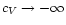 $c_V\rightarrow -\infty$