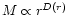 $M\propto r^{D(r)}$