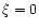 $\xi =0$