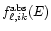 $f^{\rm abs}_{\ell,ik}(E)$