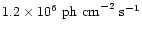 $1.2 \times 10^6\mbox{ ph cm}^{-2}\mbox{ s}^{-1}$