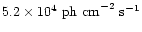 $5.2 \times 10^4\mbox{ ph cm}^{-2}\mbox{ s}^{-1}$