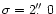 $\sigma=2\hbox{$.\!\!^{\prime\prime}$ }0$