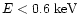 $E<0.6\mbox{ keV}$