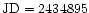 $\rm JD=2434895$