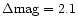 $\Delta {\rm mag}=2.1$