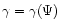 $\gamma = \gamma (\Psi)$