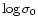 $\log\sigma_0$