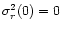 $\sigma_{r}^2 (0)=0$