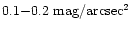 $0.1 {-}0.2~{\rm mag/arcsec {}^2}$