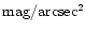 ${\rm mag/arcsec {}^2}$