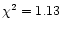 $\chi^2=1.13$