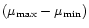 $(\mu_{\rm max}-\mu_{\rm min})$