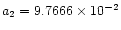 $a_{2}=9.7666\times 10^{-2}$