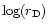 $\log(r_{\rm D})$