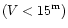 $(V <
15^{\rm m})$
