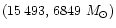 $(15\,493,\,6849~M_{\odot})$