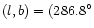 $(l,b) = (286.8^{\circ}$