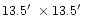 $13.5\hbox{$^\prime$ }\times
13.5\hbox{$^\prime$ }$