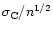 $\sigma_{\rm C}/n^{1/2}$