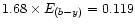 $1.68 \times E_{(b-y)} = 0.119$
