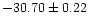 $-30.70\pm0.22$