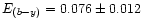 $E_{(b-y)} = 0.076 \pm
0.012$